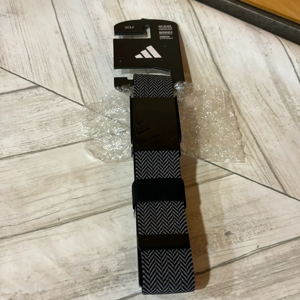 Adidas Golf Belt Reversible Cut to size Stretch color black noir New - Picture 1 of 10
